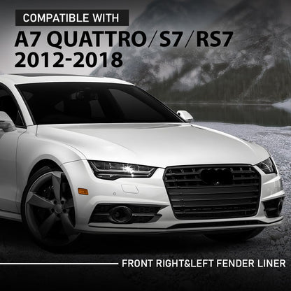 G-PLUS Front Left & Right Fender Liner Compatible with Audi A7 Quattro S7 RS7 2012-2018 4G8821171D 4G8821172D