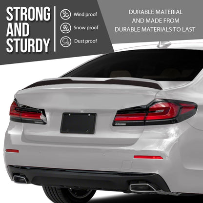 G-PLUS Rear Trunk Spoiler Wing Compatible with BMW G30 5 Series 4 Door Sedan 2017 2018 2019 2020 2021 2022 2023, Fit BMW F90 M5 2018 2019 2020 2021 2022 2023 Rear Spoiler Gloss Black