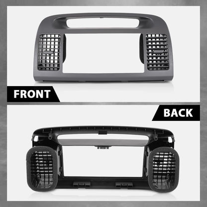 G-PLUS Center Dash Bezel Trim Compatible with Toyota Camry 2002-2006 Radio Bezel AC Air Vents Gray Dashboard Cover