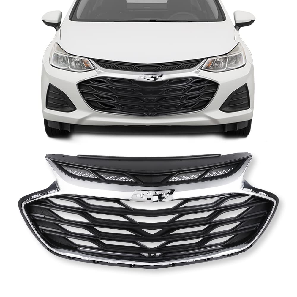 G-PLUS Front Bumper Lower Bottom Mesh Grill Compatible With 2016-2018 Chevy Cruze Without RS Package 84212683 84095939 Front Grill Mesh Trims