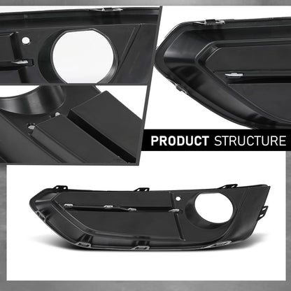 G-PLUS Front Passenger Right Side Fog Light Cover Trim Driving Lamp Compatible with BMW 230i xDrive Base 2017-2021 For Sport Line Models Without M Sport Package 51117343732, BM1039163 Black