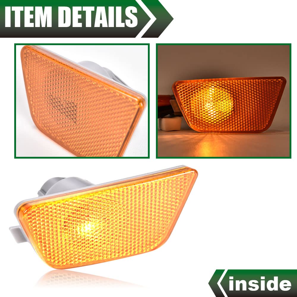 G-PLUS Front Bumper Mounted Side Marker Light Assembly Compatible With 2014-2015 Cruze Diesel/2016 Cruze Limited/2011-2015 Cruze (Driver Side Left)