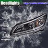 G-PLUS Headlights Compatible with 2013 2014 4-Door Sedan Honda Accord Factory Style Automotive Headlamps Assembly (Black Passenger & Driver Side(Left+Right)),faros delanteros