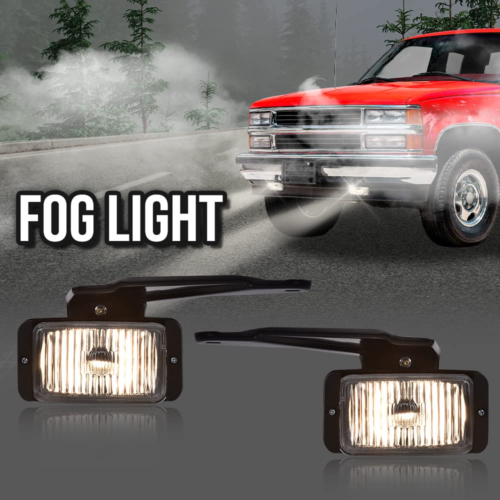 G-PLUS Direct Replacement Fog Light Compatible with 1982-1997 Chevy S10 and 1995-1997 Chevy Blazer/GMC Jimmy