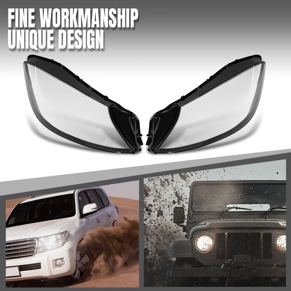 G-PLUS Headlight Lens Cover Compatible with Benz W222 S-Class 2018 2019 2020 Left & Right Front Headlamp Lens Cover Clear