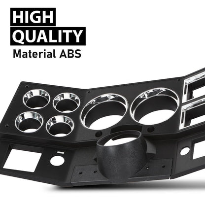 G-PLUS Dash Bezel Compatible with 1984-1987 Chevy GMC Truck Instrument Cluster Bezel w/Air Conditioning & Lower Column Cover (w/o Wiper Switch Hole) Replace for 14057869
