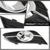 G-PLUS Front Left Driver Bumper Insert Fog Light Bezel Trim Compatible with Buick Encore 2013 2014 2015 2016 GM1038172, 95470236 Chrome Black