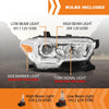 G-PLUS Headlight Assembly Left and Right Side w/o LED Daytime Running Light Compatible with Toyota Tacoma SR Crew Cab/Extend Cab Pickup 2019-2023 2PCS White
