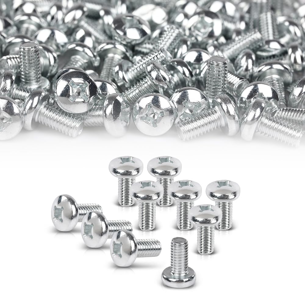G-PLUS 100 License Plate Screws Compatible with Most Vehicles,Fit Benz Audi Japanese | 6mm x 12mm, #2136