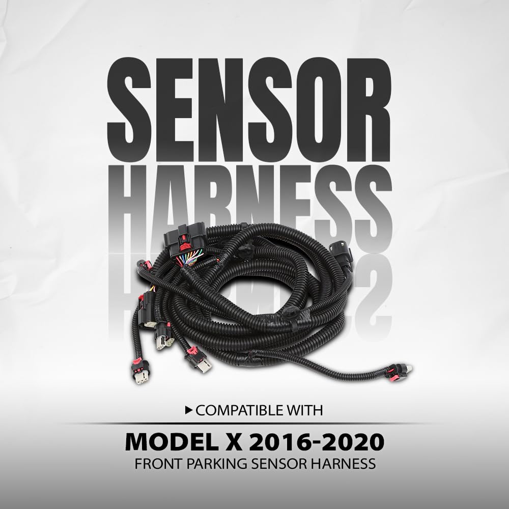 G-PLUS Front Parking Sensor Harness Compatible with Tesla Model X 2016 2017 2018 2019 2020 103243300G, 1032433-00-G, 1032433-00 Black