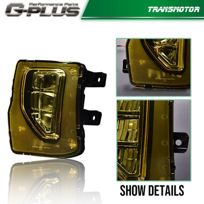 G-PLUS LED Fog Light Compatible With 2016-2018 Chevy Silverado 1500,Bumper Lamps Driving Fog Lamps w/Switch (Yellow lens)