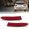 G-PLUS Rear Bumper Reflector Compatible with BMW X3 2011-2017 M Aerodynamics Package (Code S715A) 63147217316, 63147217315, BBM1185104C, M1184104C RH&LH Red