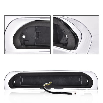 G-PLUS LED Third Brake Light Compatible with Dodge Ram 1500 2002-2008, Fit Dodge Ram 2500 3500 2003-2009 3rd Brake Cargo Light, Clear Lens Chrome Housing, 5072594AB