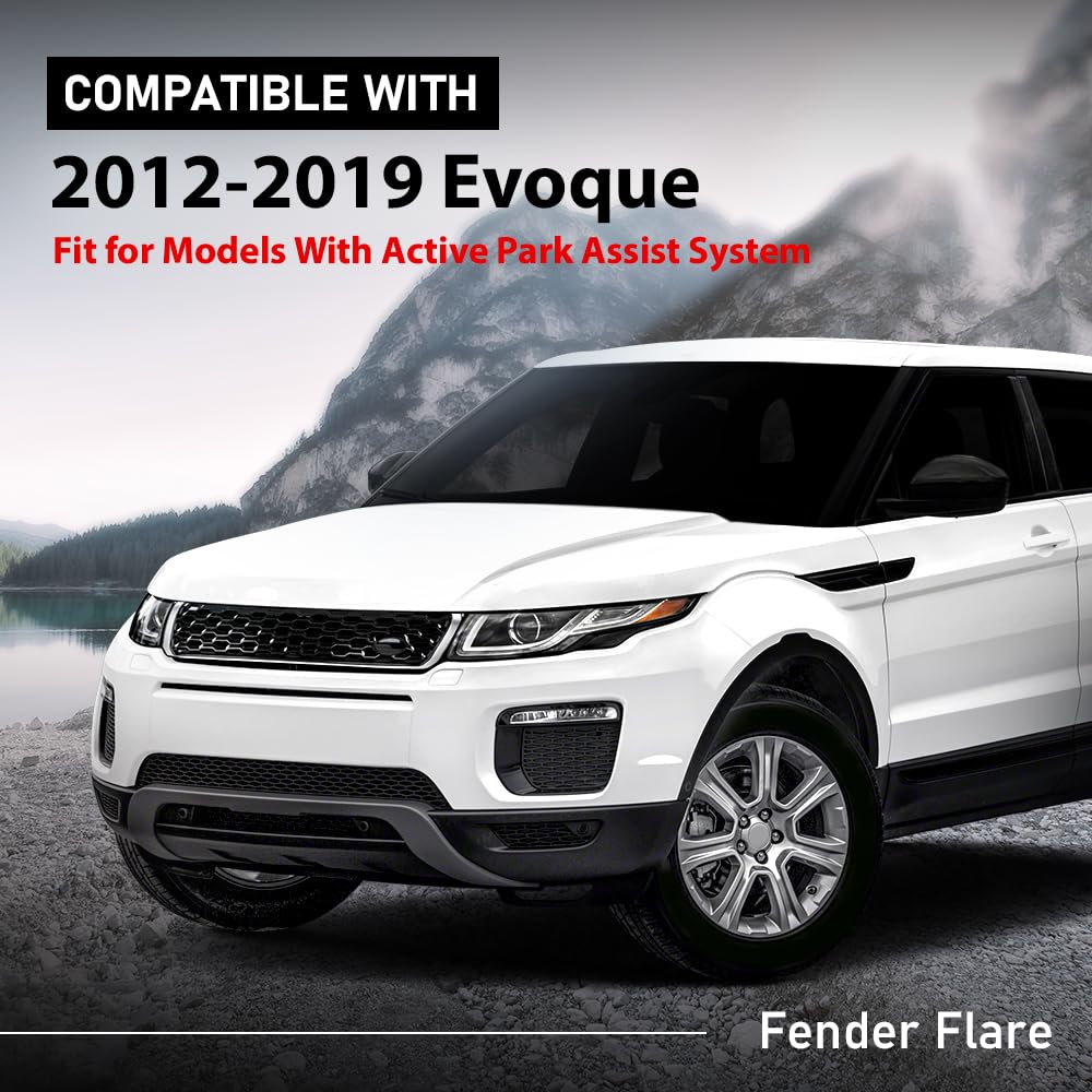 G-PLUS Front Left Wheel Arch Fender Trim Molding with Sensor Hole Compatible with Range Rover Evoque 2012-2019,Fit for Models With Active Park Assist System