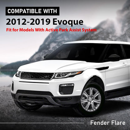 G-PLUS Front Left Wheel Arch Fender Trim Molding with Sensor Hole Compatible with Range Rover Evoque 2012-2019,Fit for Models With Active Park Assist System