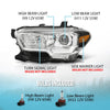 G-PLUS Headlight Assembly Left Side Compatible with Toyota Tacoma SR5 Crew Cab/Extend Cab Pickup 2019-2023 White and Black