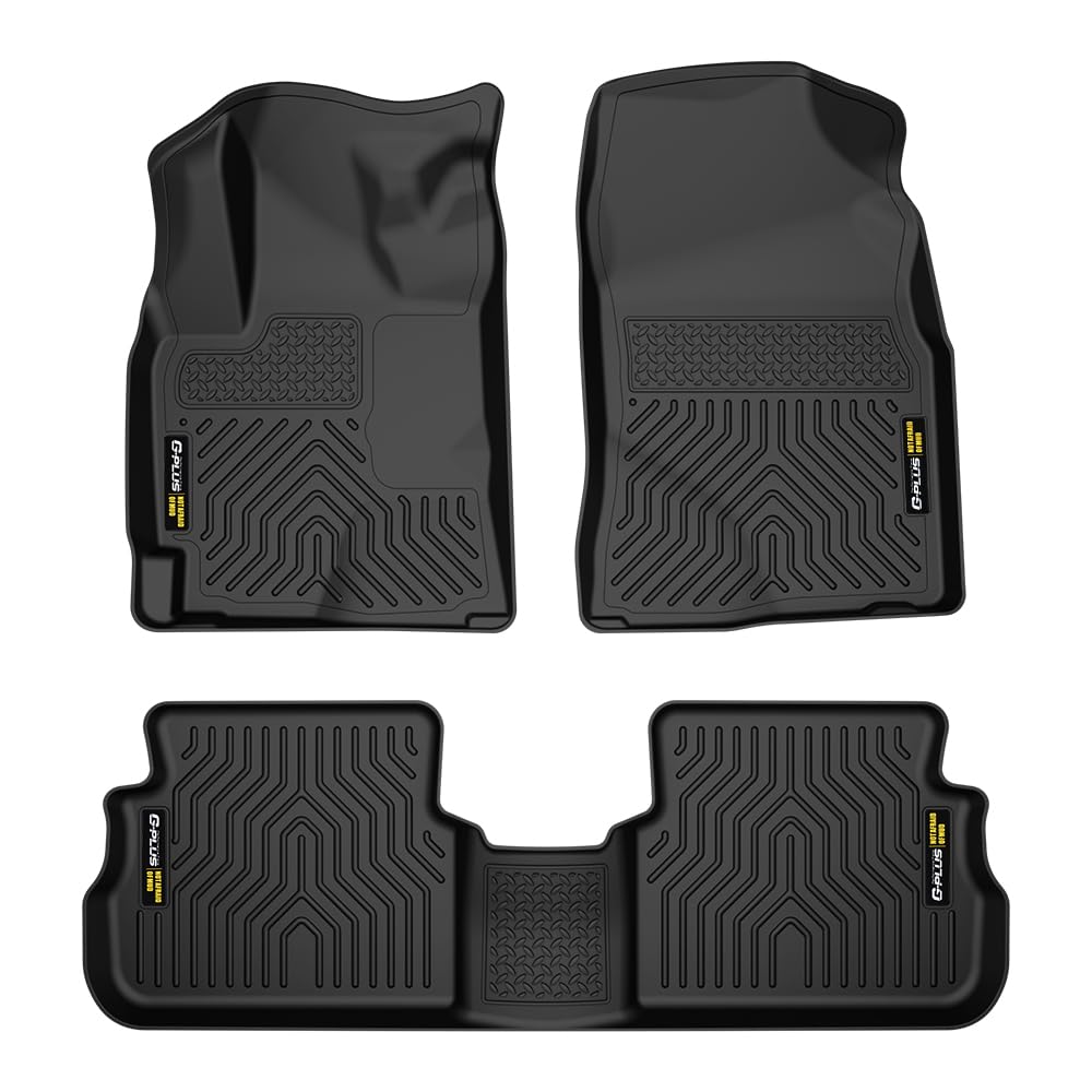 G-PLUS TPE Cargo Liners,Compatible with Toyota Corolla/Matrix 2009-2013 / Pontiac Vibe 2009-2010 Transmission Automatic FWD,Floor Liner Front & 2nd Row,All Weather Full Cover Protection
