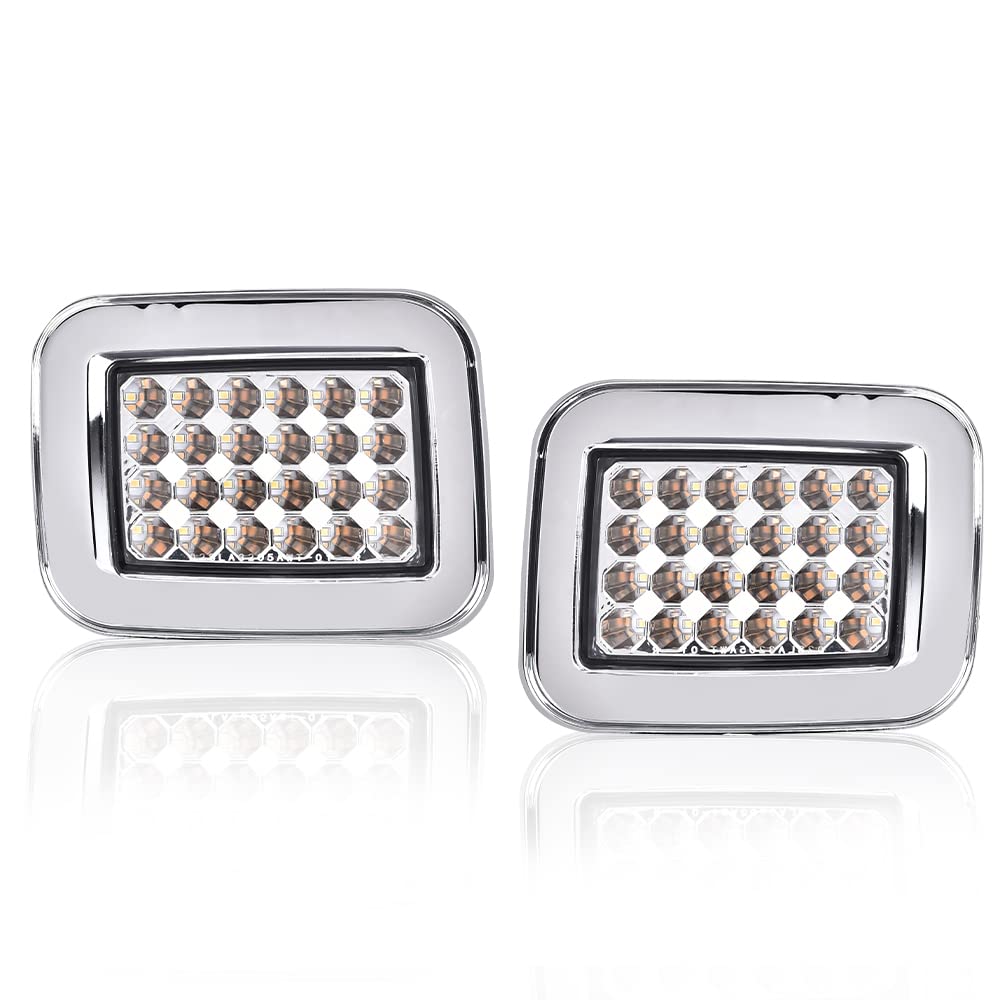 G-PLUS LED Front Park Signal Lamp Compatible with 03-08 H2 05-08 H2 SUT Left Right LED Corner Signal Lights Parking Lamps Turn Signal Marker Light Front Fender Replacement 2pcs
