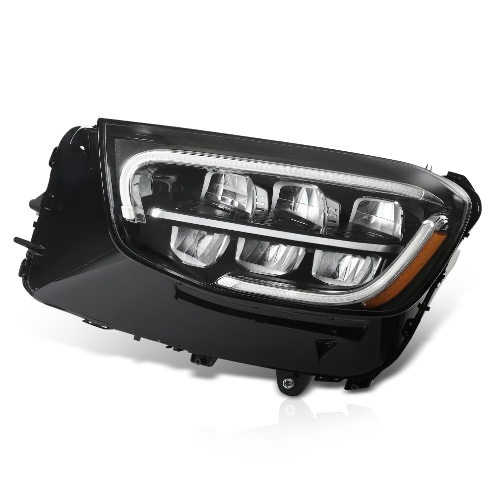 G-PLUS LED Headlight Front Lamp Left Compatible with Benz GLC Class X253/C253 2020 2021 2022 LED Model, Fit Headlight Without Adaptive Only 2539069103, MB2502262, A2539066703, A2539067301 Black