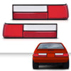 G-PLUS Taillight Taillamp Lens Red Left & Right Pair Set Compatible with Ford Mustang 1987-1993 E7ZZ13405A, E7ZZ13404A, FO2800168, FO2801168
