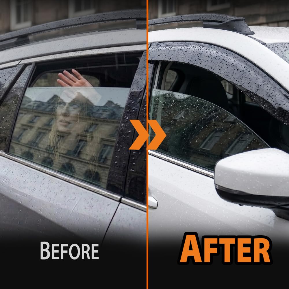 G-PLUS in-Channel Auto Vent Window Visor Compatible with Subaru Outback 2020-2023 4 PCS Smoky