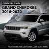 G-PLUS Fog Light Cover Lamp Bezel Trims Compatible with Jeep Grand Cherokee 2016-2020 Pair Chrome 68261710AA, 68261711AA
