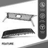 G-PLUS Front Upper Lower Grille 2pc Set Compatible with LX RX350 2013-2015 531120E110, LX1036108, 531010E150, LX1200178 Chrome Black
