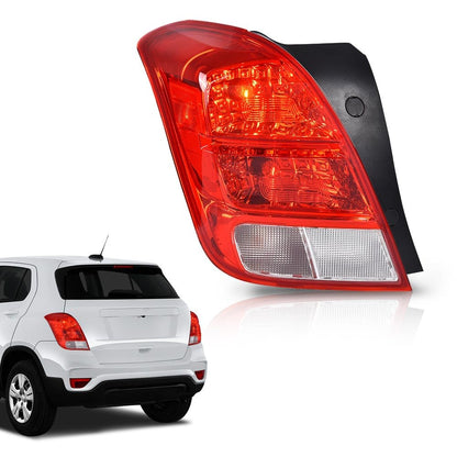 G-PLUS Tail Light Brake Lamp W/Bulbs Compatible with Chevy Trax 2013-2016/LS 2017-2019 GM2800272, 42599449 Red Lens Chrome Housing Left Driver Side Luces Traseras Rear Brake Lamps Assembly