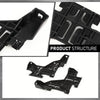 G-PLUS Headlight Mount Support Plate Bracket Set 4Pcs Compatible with Audi Q5 (8R) 2009-2012 Black 8R0805607A, 8R0805607B, 8R0805608A, 8R0805608B