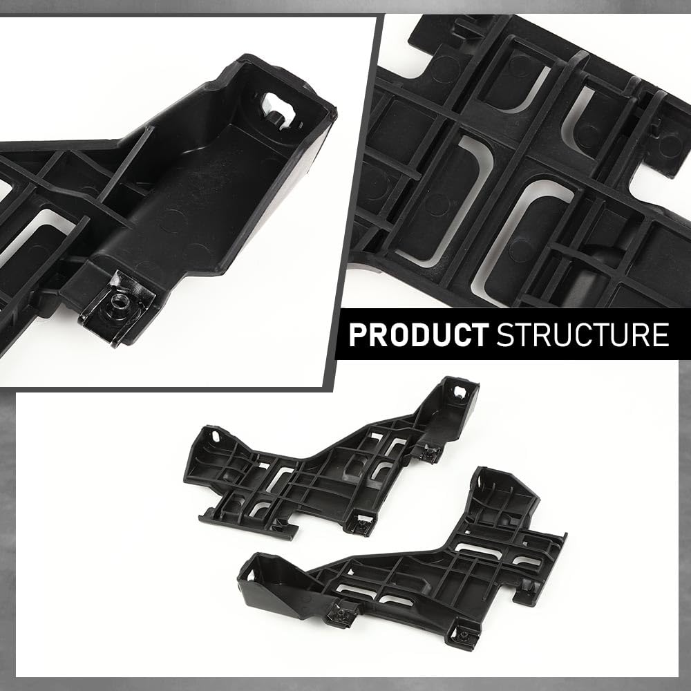 G-PLUS Headlight Mount Support Plate Bracket Set 4Pcs Compatible with Audi Q5 (8R) 2009-2012 Black 8R0805607A, 8R0805607B, 8R0805608A, 8R0805608B