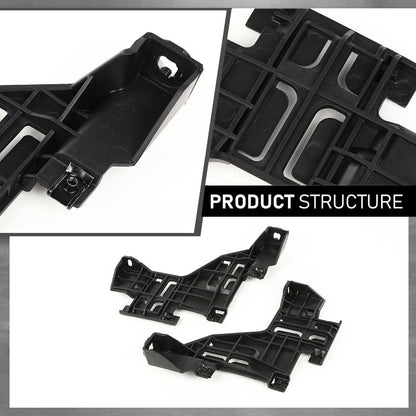 G-PLUS Headlight Mount Support Plate Bracket Set 4Pcs Compatible with Audi Q5 (8R) 2009-2012 Black 8R0805607A, 8R0805607B, 8R0805608A, 8R0805608B