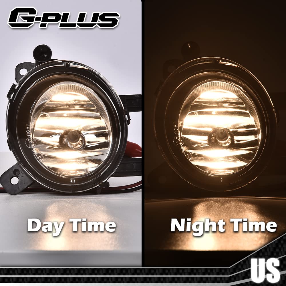 G-PLUS Pair Front Bumper Fog Lights Compatible with 2012-2014 BMW 328i xDrive sedan BM2592142 / BM2593142 Fog Lamp Accessories neblineros para autos delantero faros antiniebla