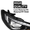 G-PLUS Headlight DRL LED Projector Driver LH Compatible with Hyundai Elantra 2014-2016 Clear Lens Black Housing Amber Reflector Bumper Headlamps,faros delanteros
