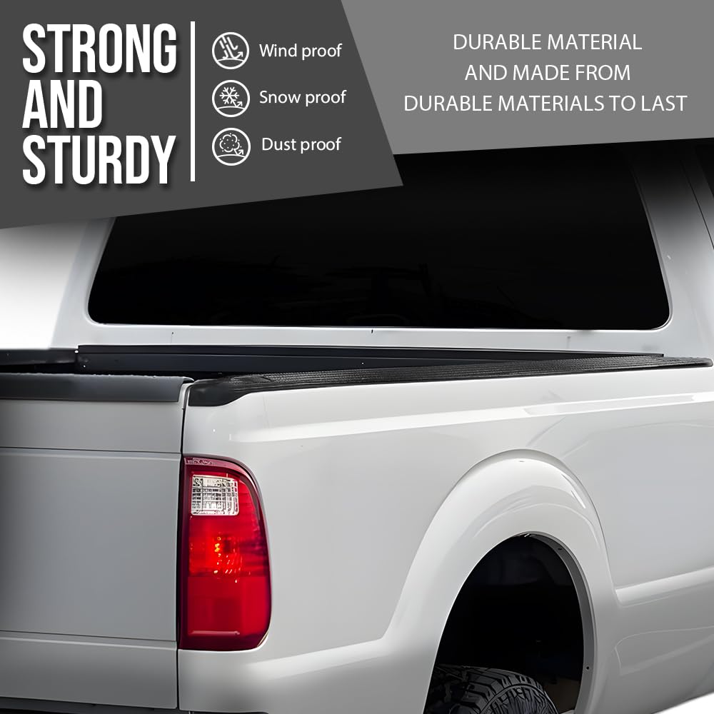 G-PLUS Side Rail Molding Covers Compatible with Ford F250 F350 F450 F550 Super Duty 2002-2016 Fit Models with 6 3/4 FT Truck Bed 2C3Z99291A40BAA 2C3Z99291A41BAA Black
