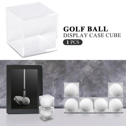 G-PLUS Golf Ball Display Case Acrylic Clear Baseball Holder Cube