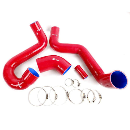 Turbo Intercooler Boost Silicone Hose Tube Clamps Kit Replacement For SAAB 95 1998-2008 Red 4PCS