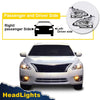 G-PLUS Headlights Compatible With 2013 2014 2015 Nissan Altima 4-Door Sedan Factory Style Automotive Halogen Model Headlamps (Clear Lens Chrome Housing Clear Reflector),faros delanteros