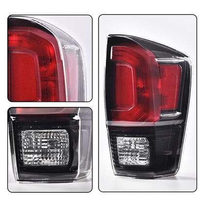 G-PLUS Rear Tail Lights Assembly Compatible with Toyota Tacoma 2016-2023, Dark Red Rear Brake Lamps Left Driver and Right Passenger TO2800201 TO2801201,Luces Traseras