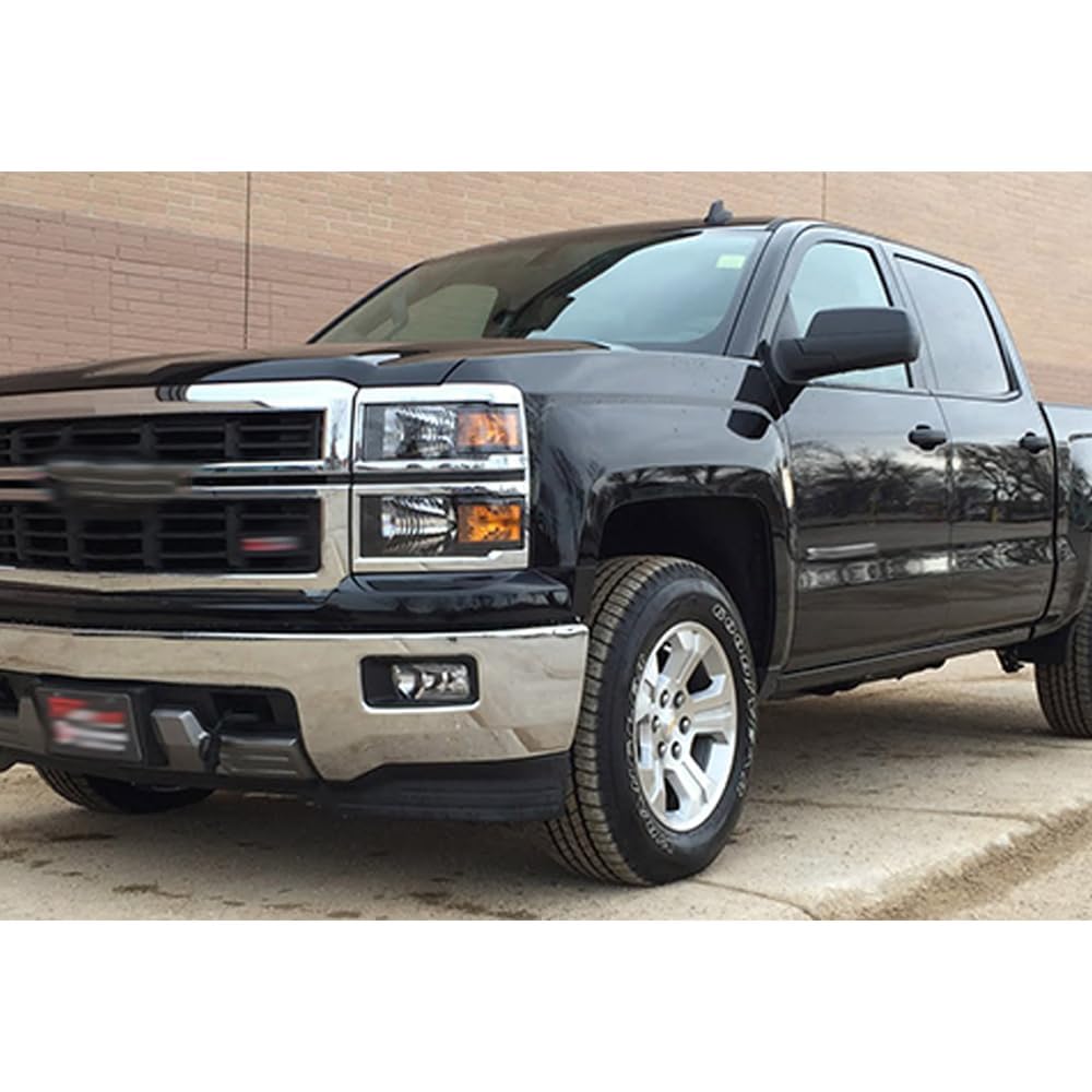G-PLUS Front Bumper Fog Lights Lamp w/Bulbs & Wire Harness Fit Chevy Silverado/Suburban/Tahoe 2007-2015,Fit Chevy Avalanche 2007-2013,Fit GMC Sierra 2007-2014,Fit GMC Yukon 2010-2014 Clear