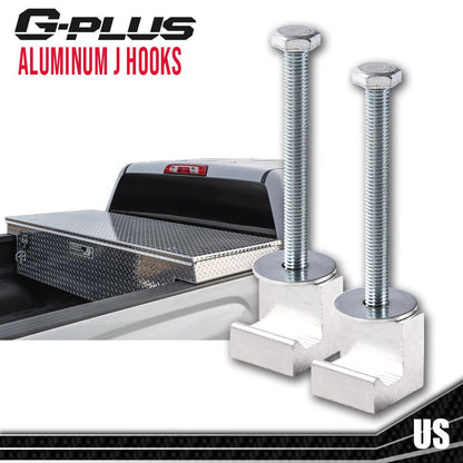 G-PLUS Truck Tool Box Mounting Kit Compatible with Tool Box Mount J Hook Toolbox Pickup Tiedown Silver