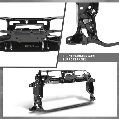 G-PLUS Front Radiator Core Support Panel Compatible with Porsche Panamera 970 2010-2016 97050448101, 970.504.481.01 Direct OE Replacement Black