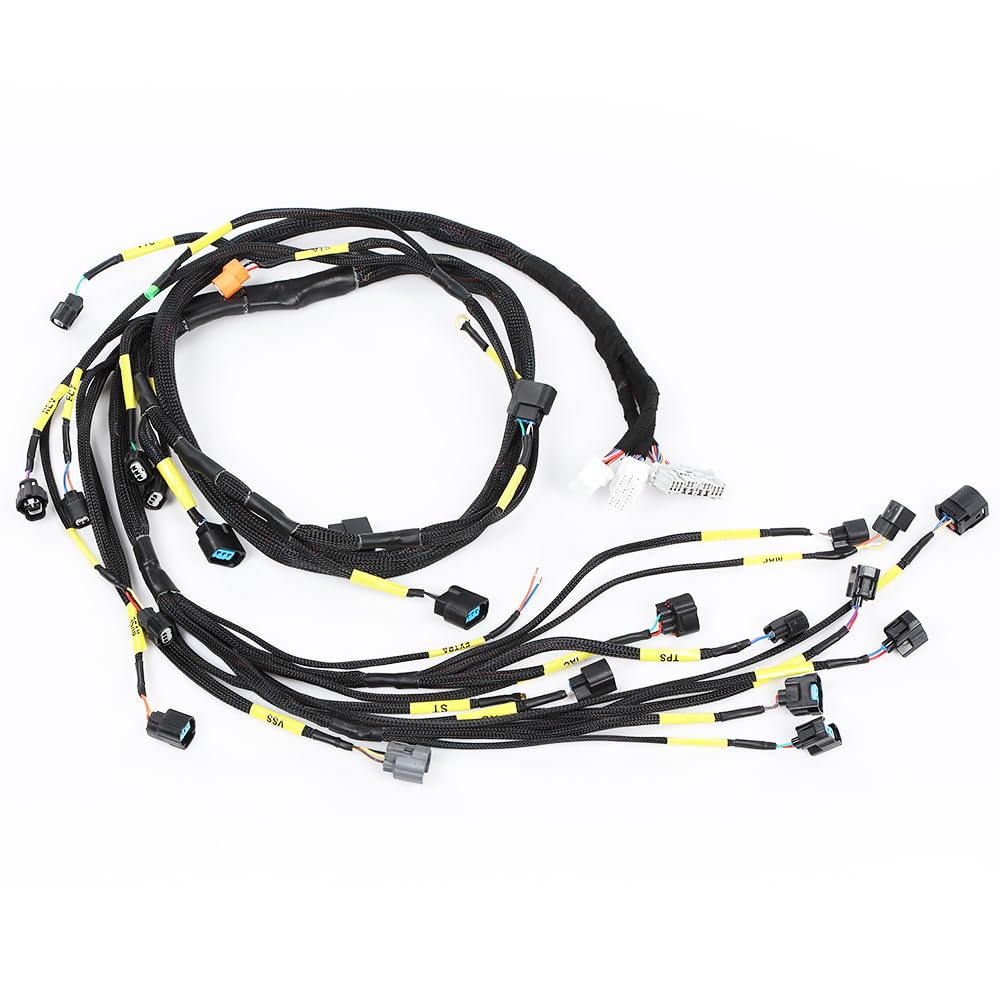 G-PLUS K-Series Tucked Engine Harness Compatible with Honda Civic 1988-2000 /Honda CRX 1988,1990-1991/Acura Integra 1992-2001/Acura RSX 2002-2006