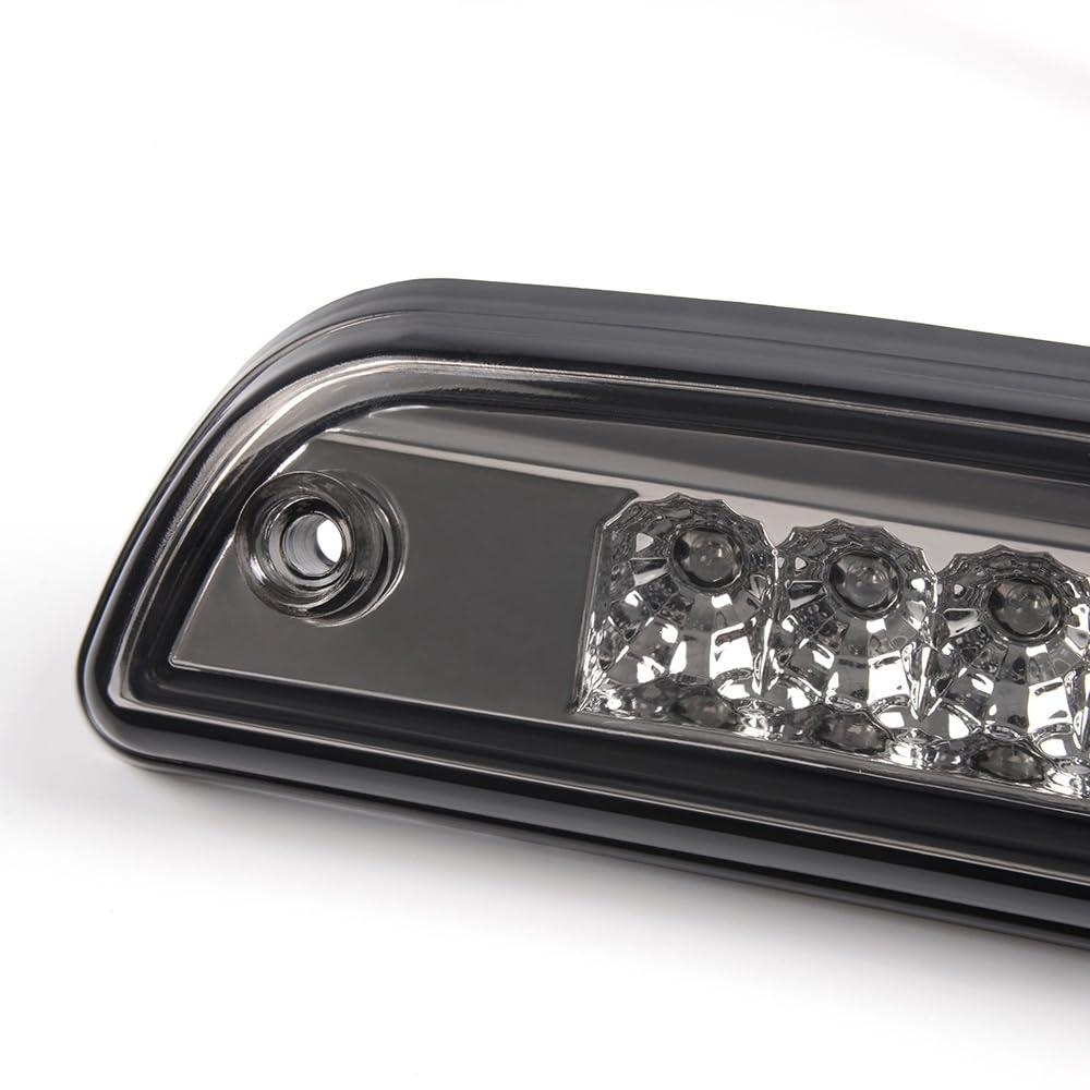 G-PLUS Third 3rd Brake Cargo Light Compatible With Toyota Tacoma 1995-2017 Rear Roof Center High Mount Tail Lamps Replacement Chrome Housing Smoky Lens