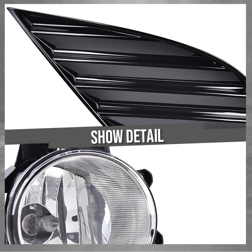 G-PLUS Bumper Fog Light Lamp w/Bezel+Switch Compatible with TOYOTA CAMRY SE XSE 2018-2020 81482-06170, 81482-06180, 81481-06170, 81481-06180