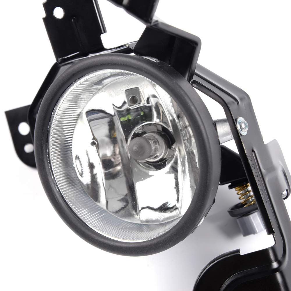 Compatible with Honda CR-V CRV 2007 2008 2009 Clear Fog Lights Assembly Driving Bumper Lamps +H11 Bulbs+Switch+Bezel+Harness