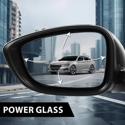 G-PLUS Power Mirror Left Driver Side Compatible with Honda Accord Sedan 2018-2022 1.5L 76258TVAA02 76251TVAA01ZJ HO1320328 Glossy Black 3-Pin Manual Folding