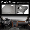 G-PLUS TPE Dash Board Dash Cover Compatible with 2007-2014 Chevy Tahoe Suburban Yukon Avalanche/GMC Sierra 1500 2500 HD 3500 HD Yukon Gray