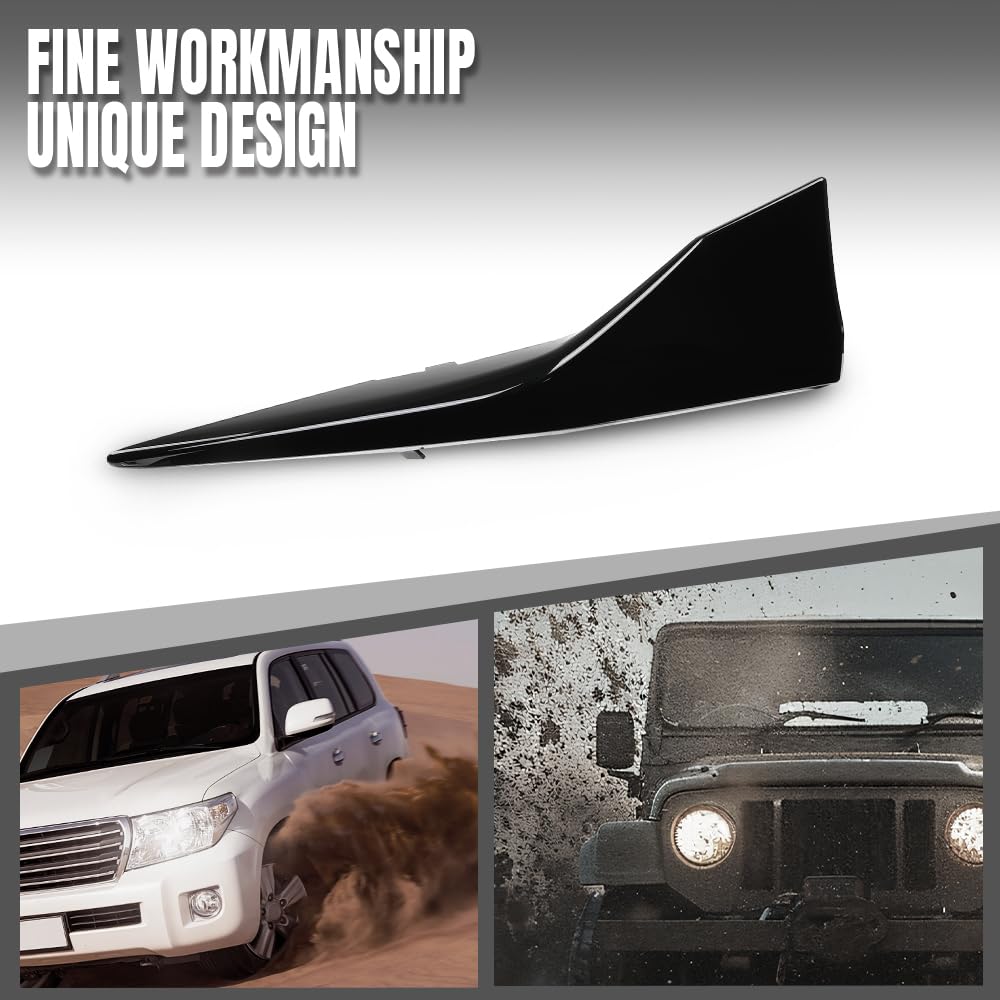 G-PLUS Front Lower Left Side Bumper Molding Trim Compatible with Toyota Camry SE 2025 TO1046135, 52713AQ040 Glossy Black