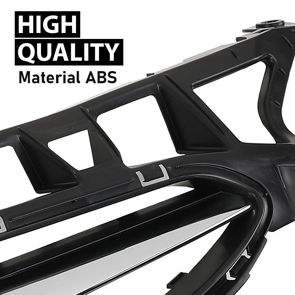 G-PLUS Front Bumper Upper Grille Grill Black Compatible with Hyundai Accent Sedan & Hatchback 2012-2014 Replacement for 863511R000, HY1200161