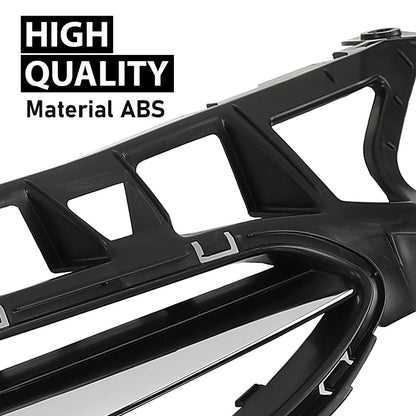 G-PLUS Front Bumper Upper Grille Grill Black Compatible with Hyundai Accent Sedan & Hatchback 2012-2014 Replacement for 863511R000, HY1200161